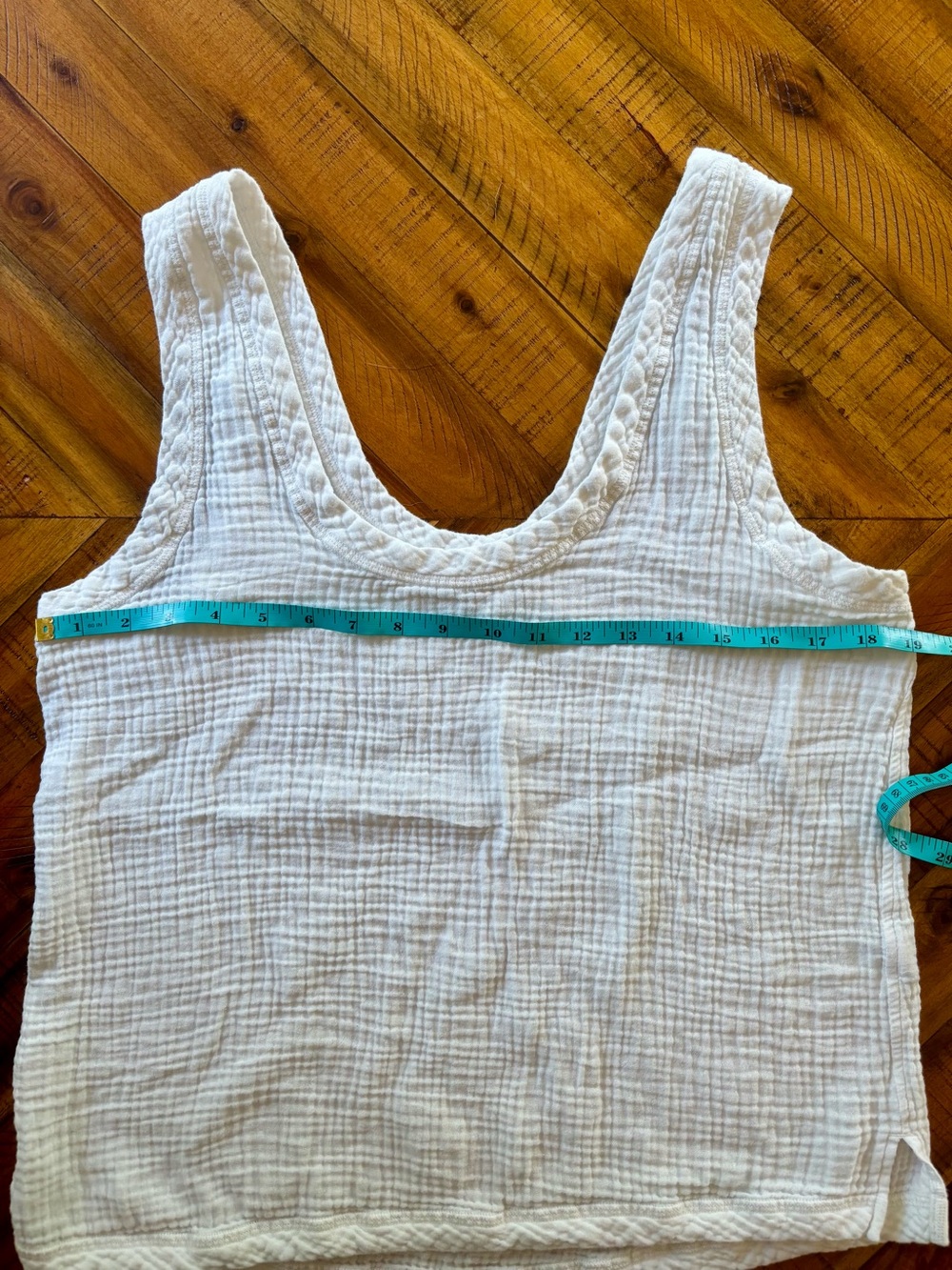 Faherty organic cotton gauze scoop neck tank - L - Picture 4 of 9